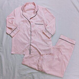 Missroomie Light Pink Pajama Set Silky and Luxurious Size Large